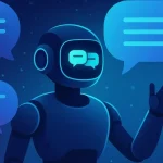 Illustration of a ChatGPT robot with speech bubbles. Tips for better ChatGPT responses.