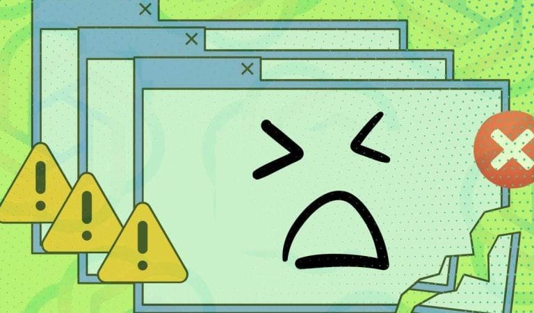 ChatGPT en panne : alternatives IA. Fenêtre d'erreur, visage triste, alertes. Solutions pour continuer sans interruption.