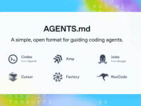 AGENTS.md: Format pour agents IA. Codex, Amp, Jules, Cursor, Factory, RooCode. Révolutionnez vos projets IA.