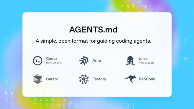 AGENTS.md: Format pour agents IA. Codex, Amp, Jules, Cursor, Factory, RooCode. Révolutionnez vos projets IA.