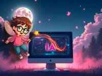 Enfant féérique défiant l'IA sur écran. Jeu de puzzle, créativité humaine.