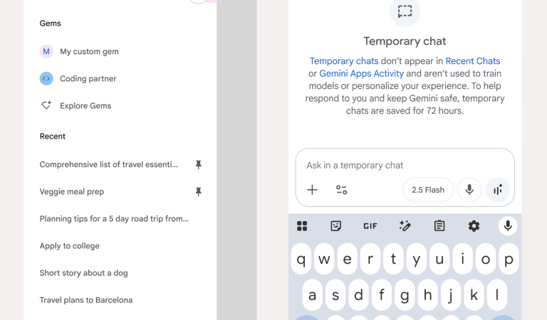 Gemini reinvents itself with integrated memory and ephemeral conversations