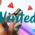 IA et vĂȘtements fantĂŽmes sur Vinted. Femme utilisant l'appli Vinted sur son tĂ©lĂ©phone. Articles gĂ©nĂ©rĂ©s par intelligence artificielle.