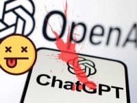 ChatGPT en panne ? Problèmes ChatGPT, solutions. Logo OpenAI, emoji mort, éclaboussure rouge. Résoudre problèmes ChatGPT.