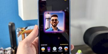 iPhone avec IA générative. Application de création d'image IA avec avatar personnalisé. Intelligence artificielle Apple.