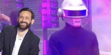 Cyril Hanouna et chroniqueur virtuel IA. Innovation et éthique à la télé.