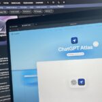 ChatGPT Atlas, le navigateur d'OpenAI sur un écran d'ordinateur portable. Télécharger ChatGPT pour macOS.