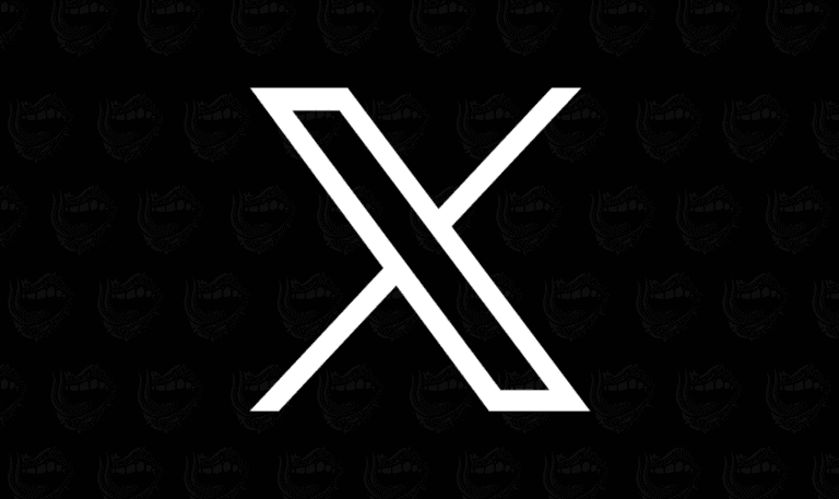 Logo X blanc sur fond noir. Icône de la super application X d'Elon Musk.