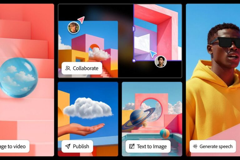 Adobe MAX 2025 : Interface Firefly avec IA Google Gemini pour Photoshop. Collaboration, publication, texte en image, parole.
