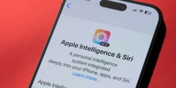 iPhone avec Apple Intelligence & Siri en version bĂȘta. IA Apple.