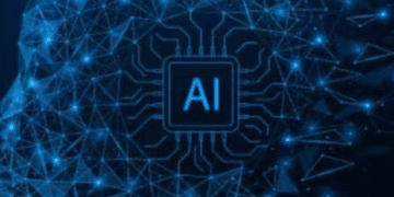 Concept IA : visage numérique, intelligence artificielle, technologie futuriste.