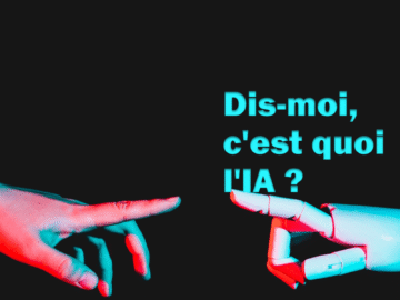 Qu'est-ce que l'IA ? Illustration conceptuelle de l'intelligence artificielle et son rôle, co-pilote au bureau et dans la vie.