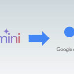 Transition de Google Assistant à Gemini : visuel comparatif des logos, symbolisant le remplacement de l'un par l'autre.