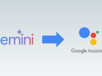 Transition de Google Assistant à Gemini : visuel comparatif des logos, symbolisant le remplacement de l'un par l'autre.