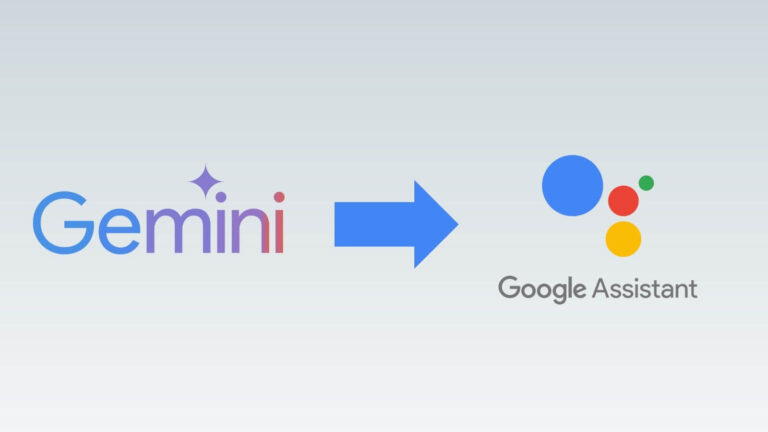 Transition de Google Assistant à Gemini : visuel comparatif des logos, symbolisant le remplacement de l'un par l'autre.
