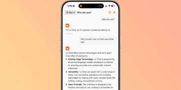 Mistral AI on iPhone: Chat, 100% local AI? User interface and benefits of Mistral AI on an Apple smartphone.