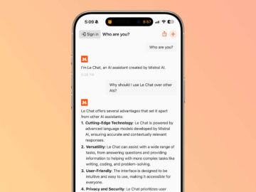 Mistral AI on iPhone: Chat, 100% local AI? User interface and benefits of Mistral AI on an Apple smartphone.