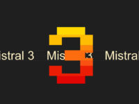 Logo Mistral 3: l'IA open source française avance. Ministral IA, innovation et technologie au service de la France.