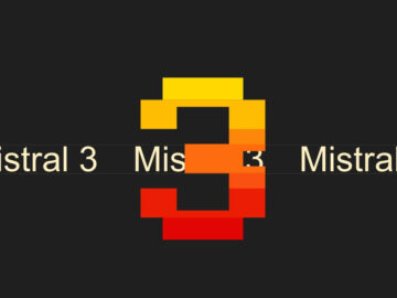 Logo Mistral 3: l'IA open source française avance. Ministral IA, innovation et technologie au service de la France.