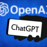 Image of ChatGPT on a phone, OpenAI logo in background. AI image generation, competition with Google.