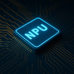 Image d'un NPU (Neural Processing Unit) pour l'IA locale sur PC Copilot+, futur indispensable de l'ordinateur.