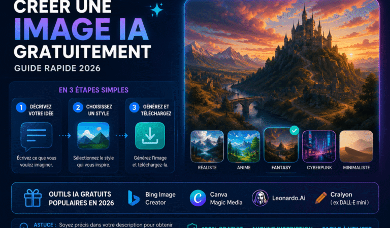 Créer une image IA gratuitement : le guide pratique pas-à-pas