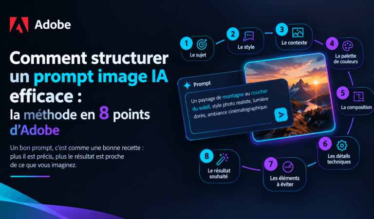 Comment structurer un prompt image IA efficace : la méthode en 8 points d’Adobe