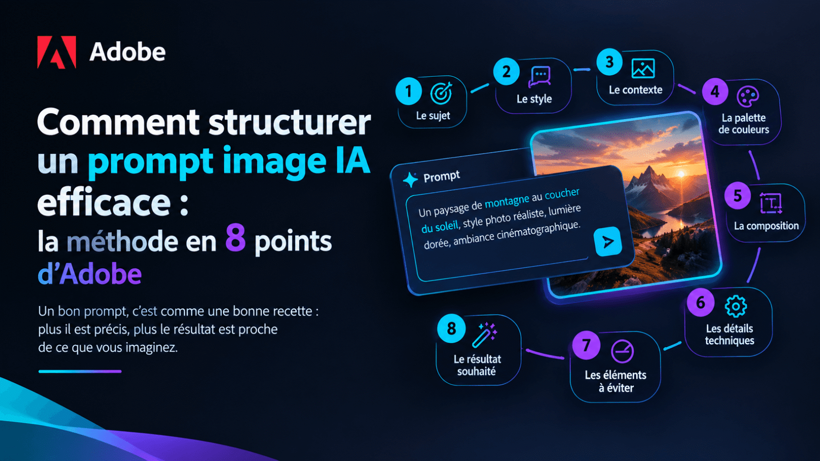 Comment structurer un prompt image IA efficace : la méthode en 8 points d’Adobe