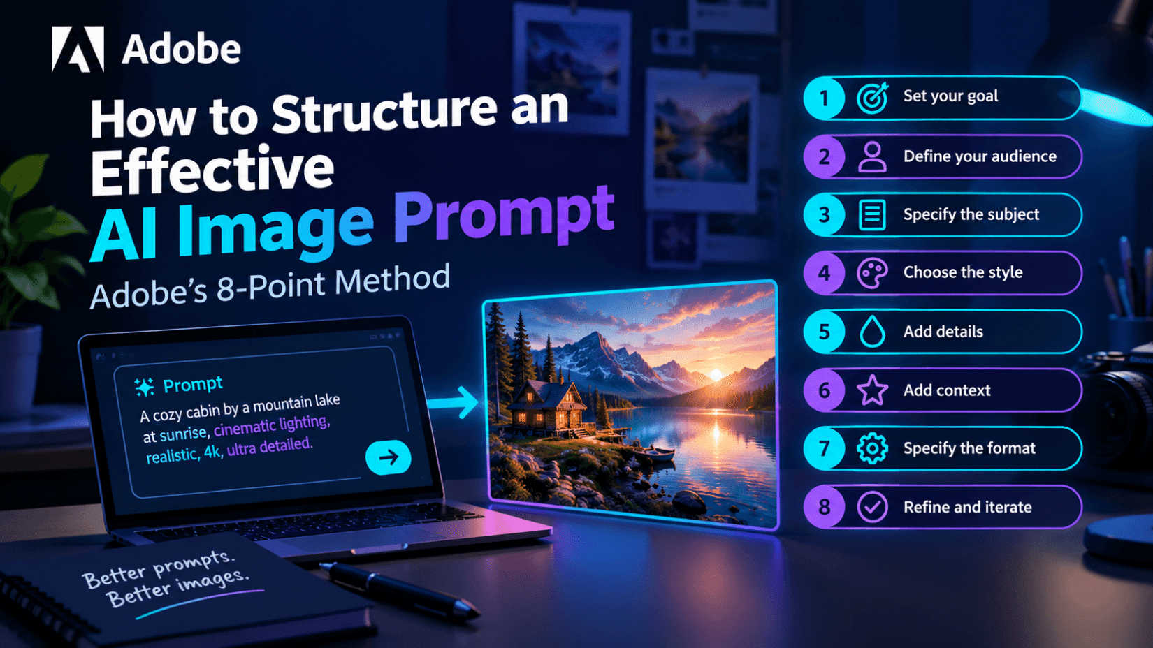 Write Better AI Image Prompts: Adobe's 8-Point Method
